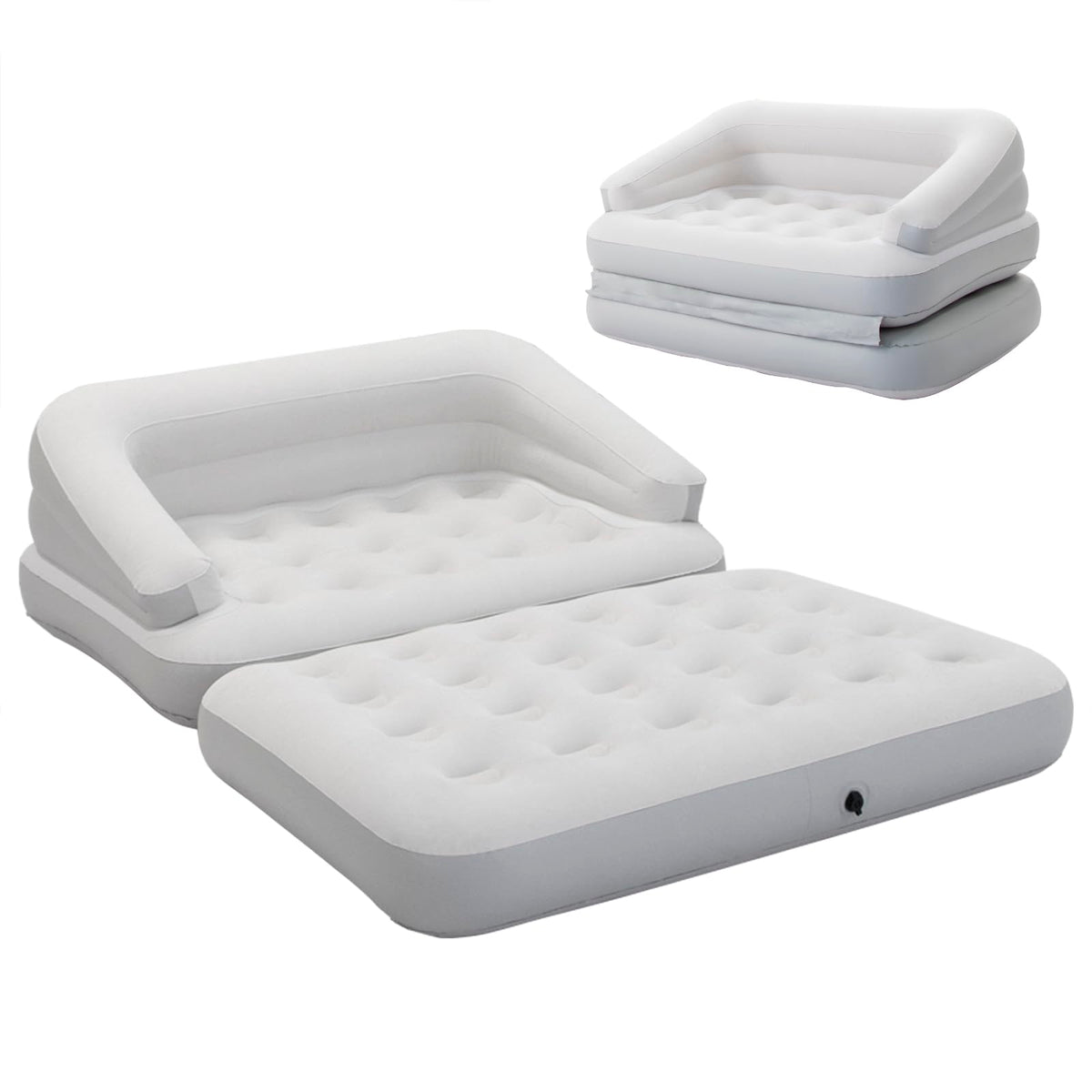 DIMAR GARDEN inflatable couch full-size 78x54x24 inches for versatile indoor and outdoor comfort