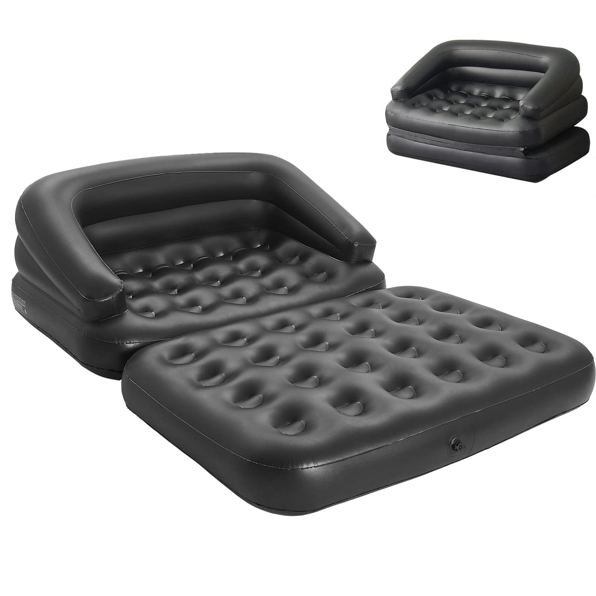 DIMAR GARDEN inflatable couch in a living room setup for comfortable lounging.