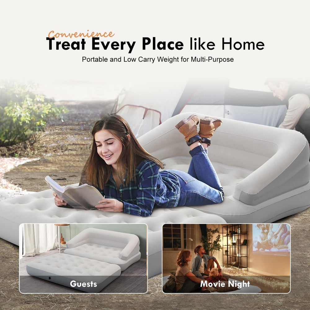 DIMAR GARDEN quick-set inflatable mattress for fast setup anywhere