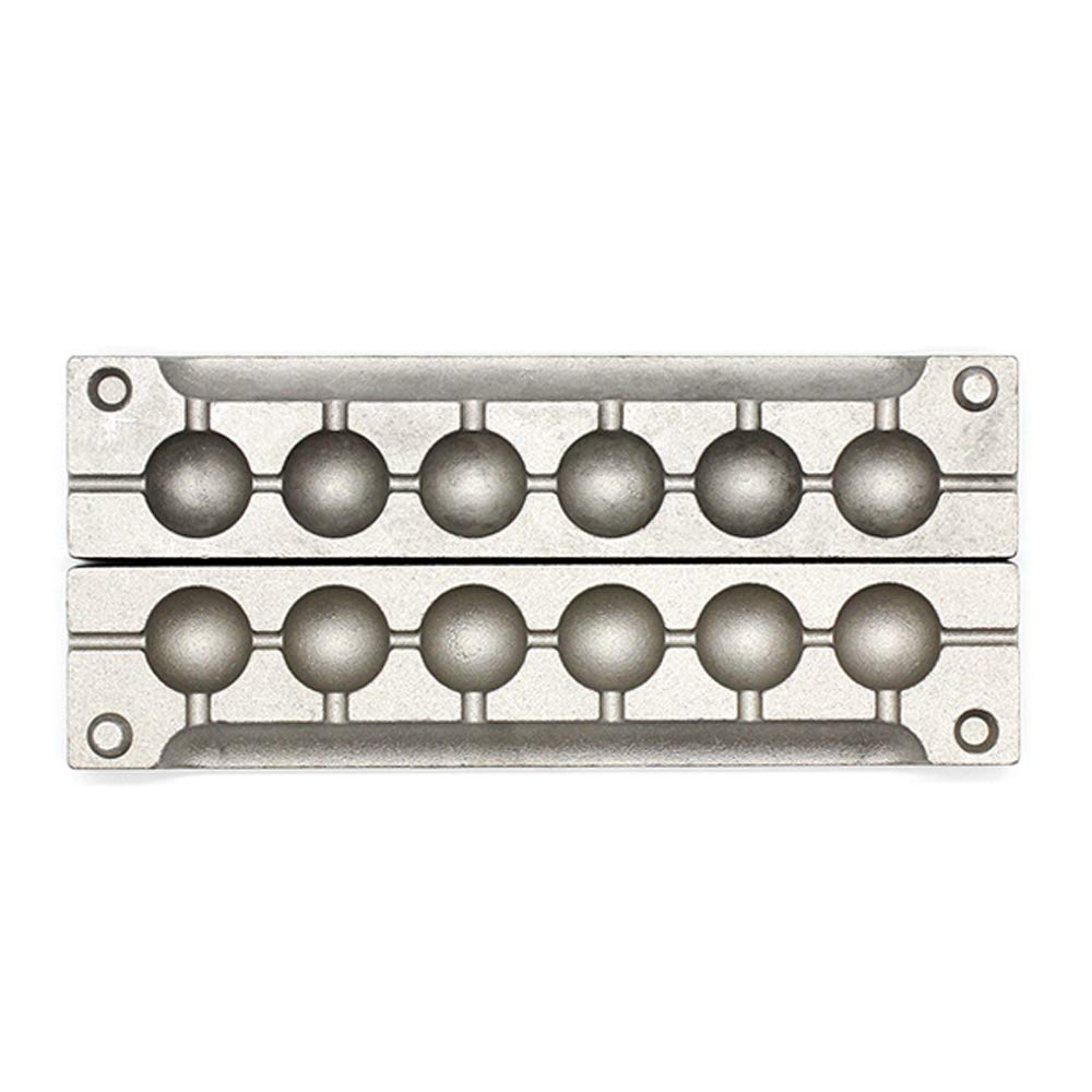 Dimatteo Round Sinker Mold with 6 cavities and 2-ounce capacity, without handle