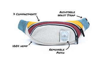 Dime Bags Maverick fanny pack pocket closures, organized storage on the go.