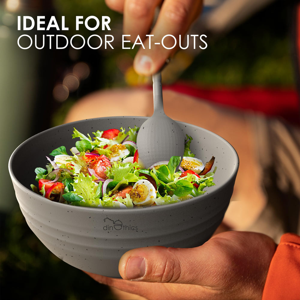 DINETHICS Wheatstraw camping-dining—versatile outdoor dining for picnics and trips.