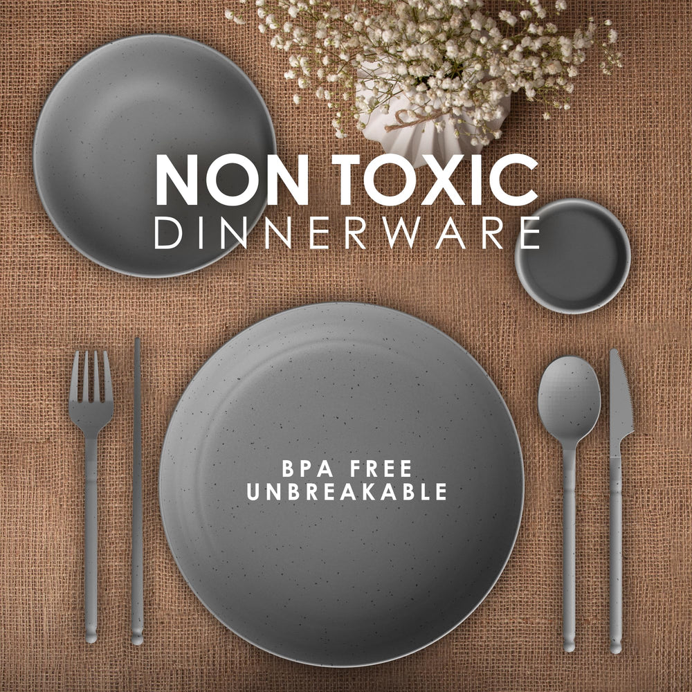 DINETHICS Wheatstraw kitchen-counter—ready-to-wash everyday dishware for home use.