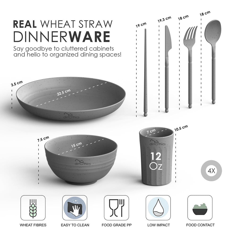 DINETHICS Wheatstraw plate-blue—stain-resistant and easy to clean for kids' meals.