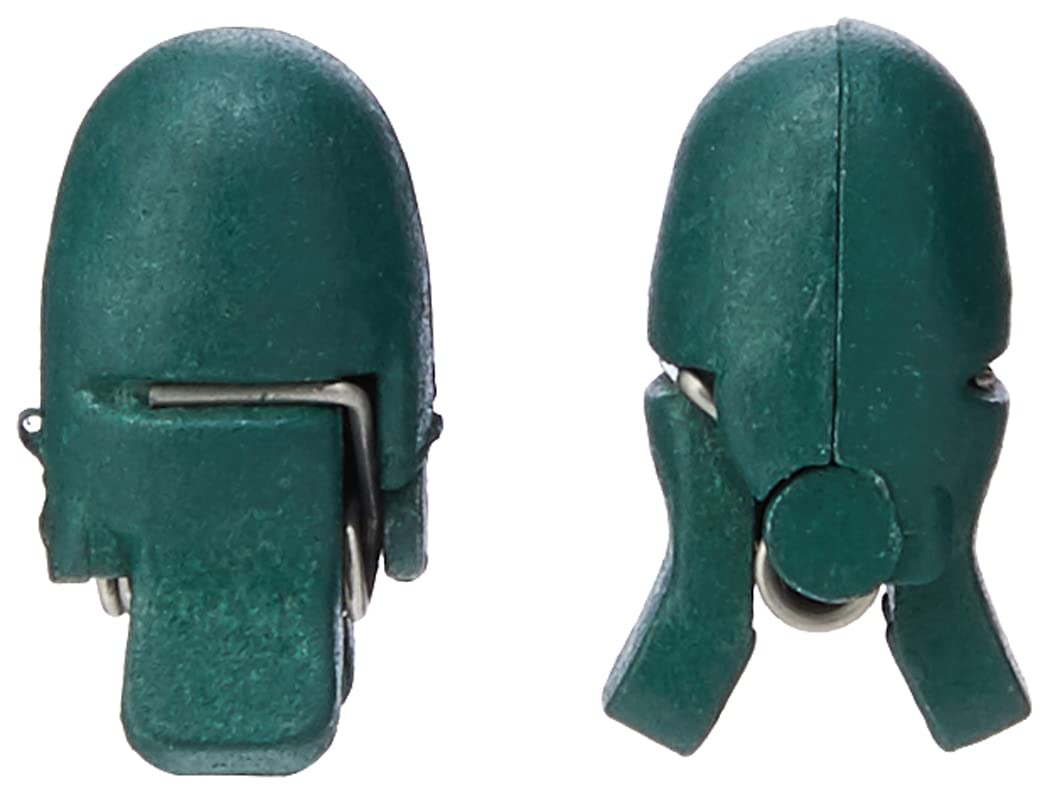Dinsmores non-toxic clip-on plummet 10 g green close-up for depth control.