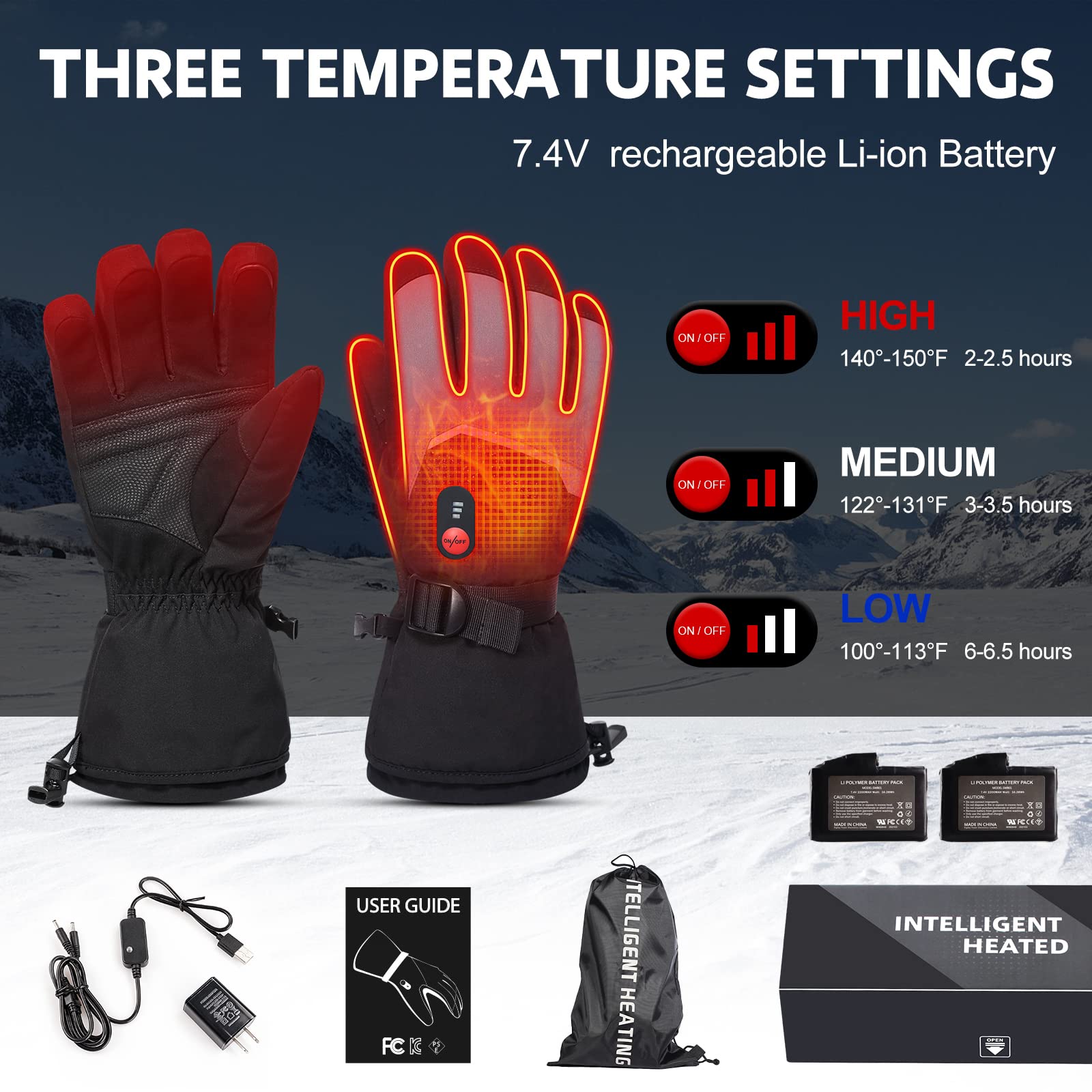 DINSVTA heated gloves with reflective accents enhance night visibility during rides