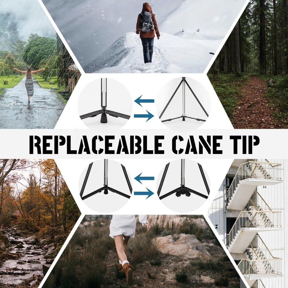 DINVES Adjustable Cane Chair storage-bag shows convenient carry-on with pocket access.