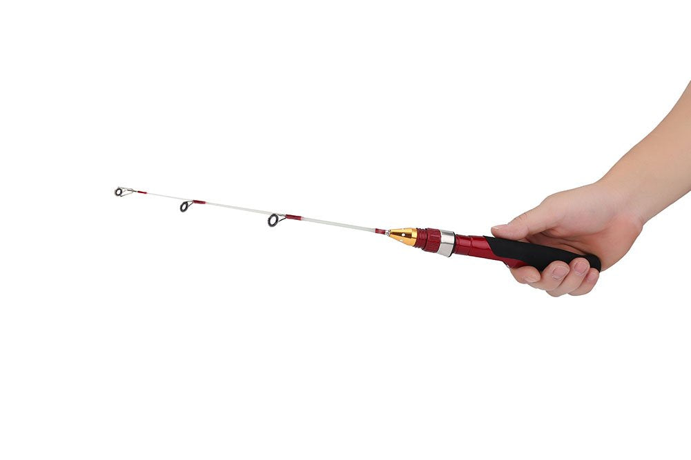 Dioche compact ice fishing rod fits in small packs for travel.