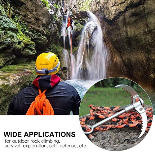 Anti-slip claws provide secure grip on rocky surfaces for stability.