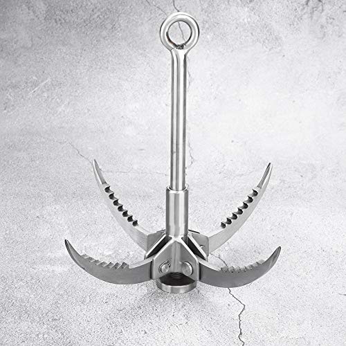 Dioche grappling hook supports up to 350kg with proper rope setup.