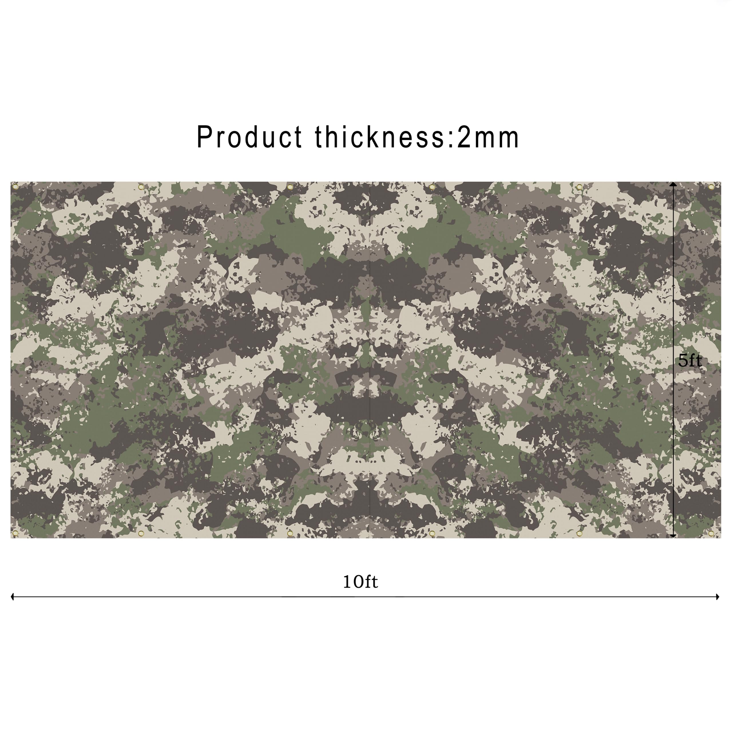 DIOLILI camouflage backstop premium fiber cloth offers durability against arrow impacts.