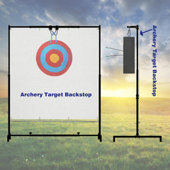 Diolili slingshot arrow-recovery backstop helps locate arrows after practice.