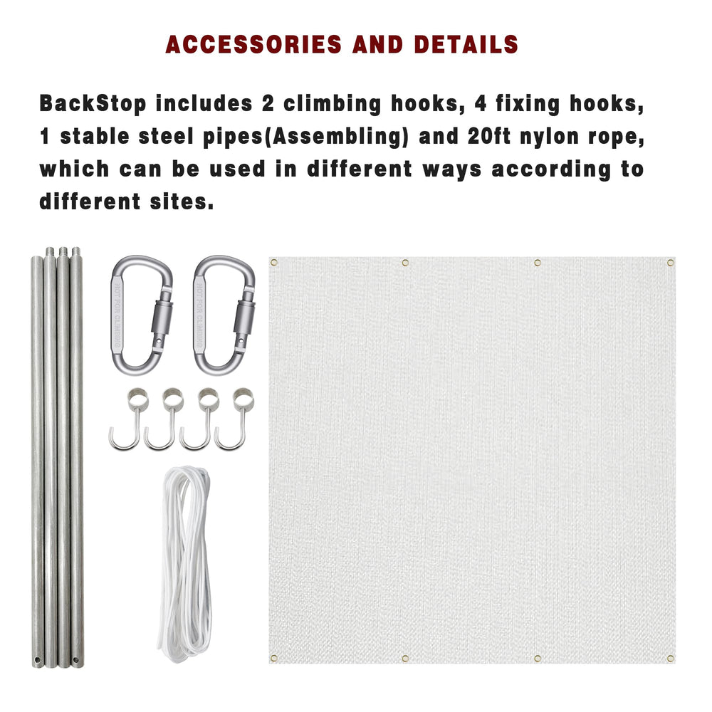 Diolili slingshot indoor-outdoor-use backstop suits clubs and yards.