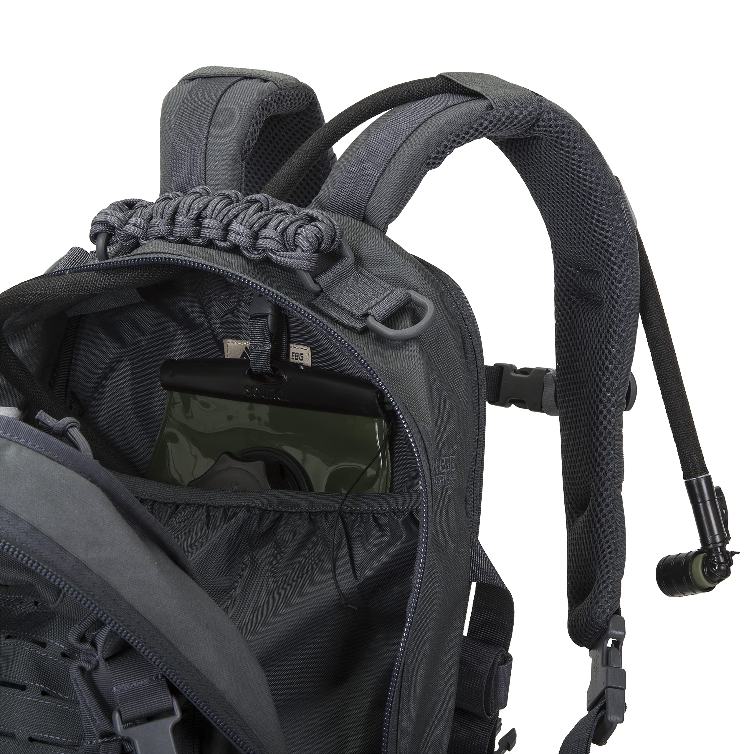 Direct Action Dragon Egg Enlarged Shadow Grey 30L side pockets for quick-access items.