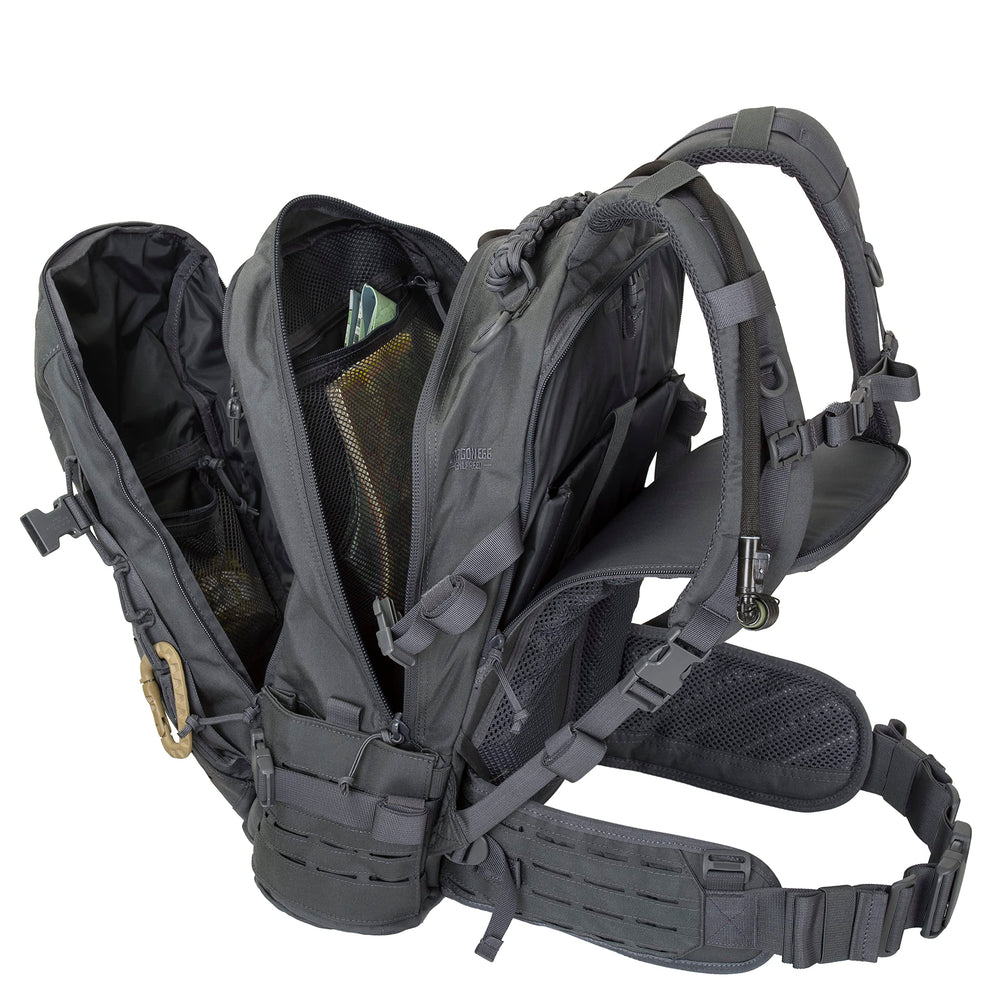 Direct Action Dragon Egg Enlarged Shadow Grey 30L sunglasses pocket with soft velour lining.