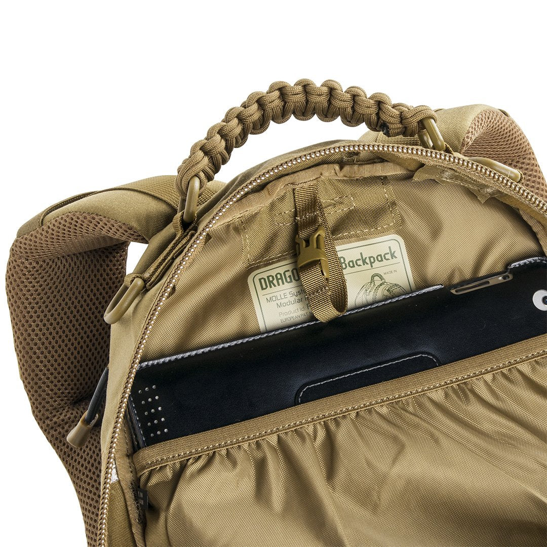 Direct Action Dragon Egg Mk II laser-cut MOLLE panel enables customizable gear.