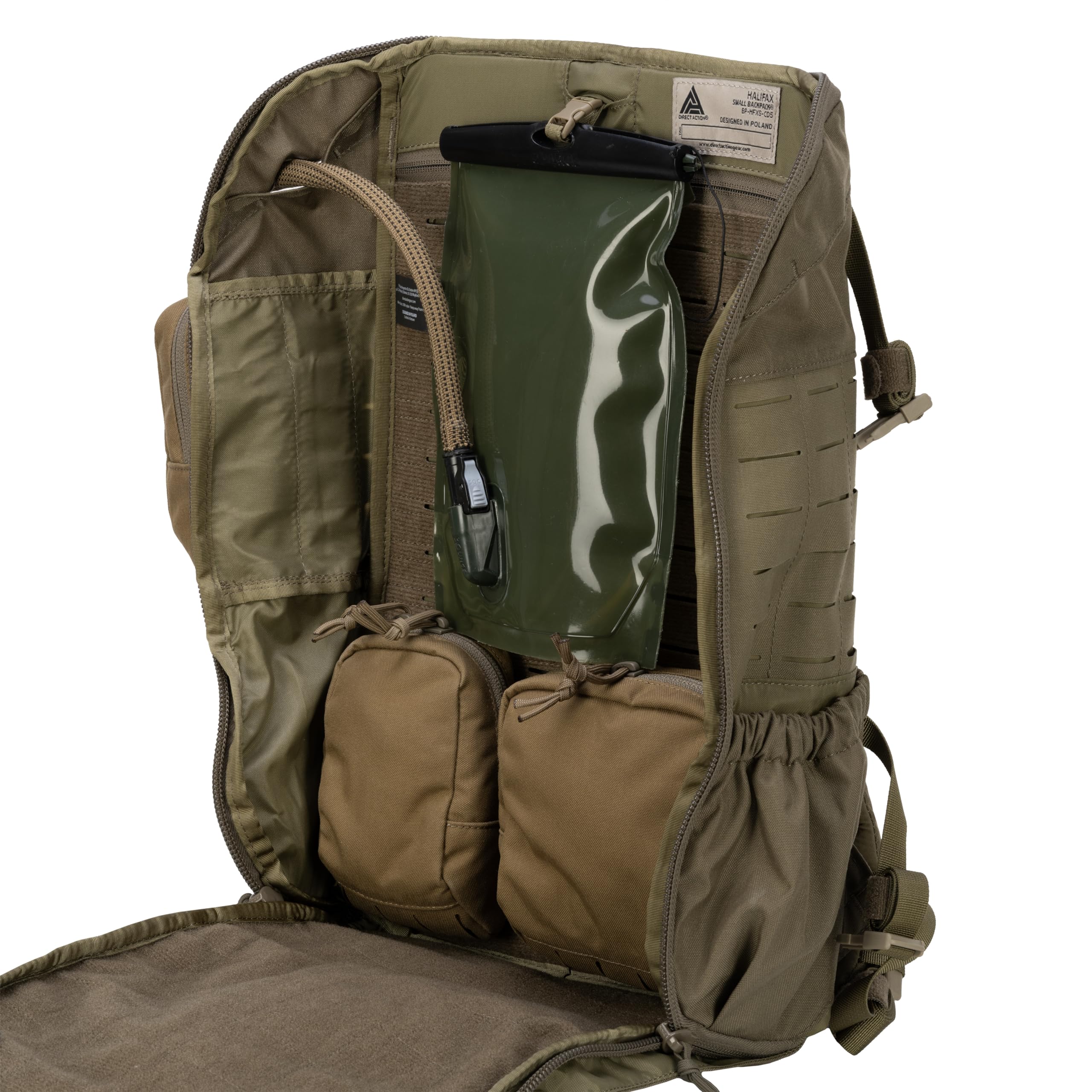 Direct Action Halifax Small Backpack back wall MOLLE/PALS compatible modular system