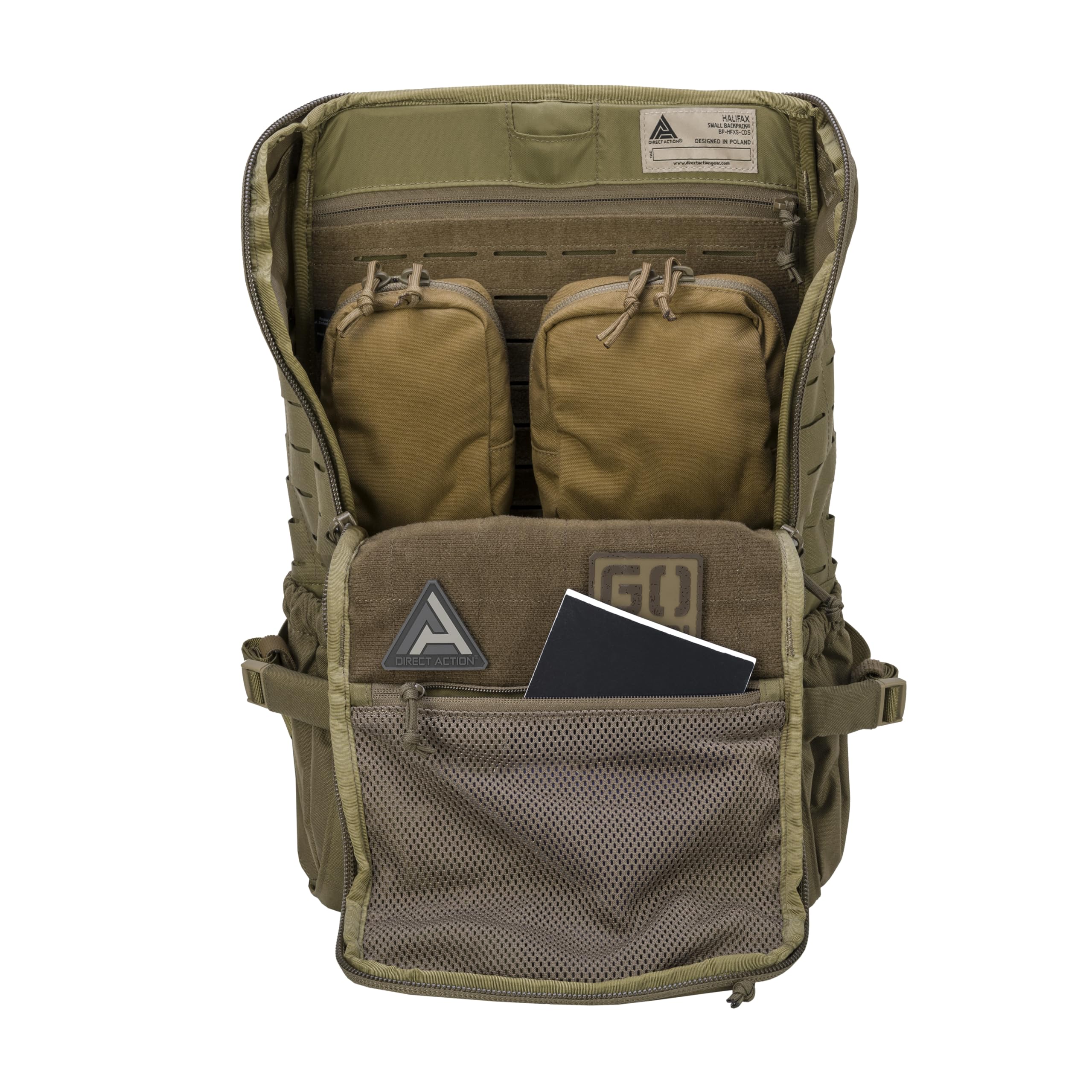 Direct Action Halifax Small Backpack velour-lined interior suits delicate items