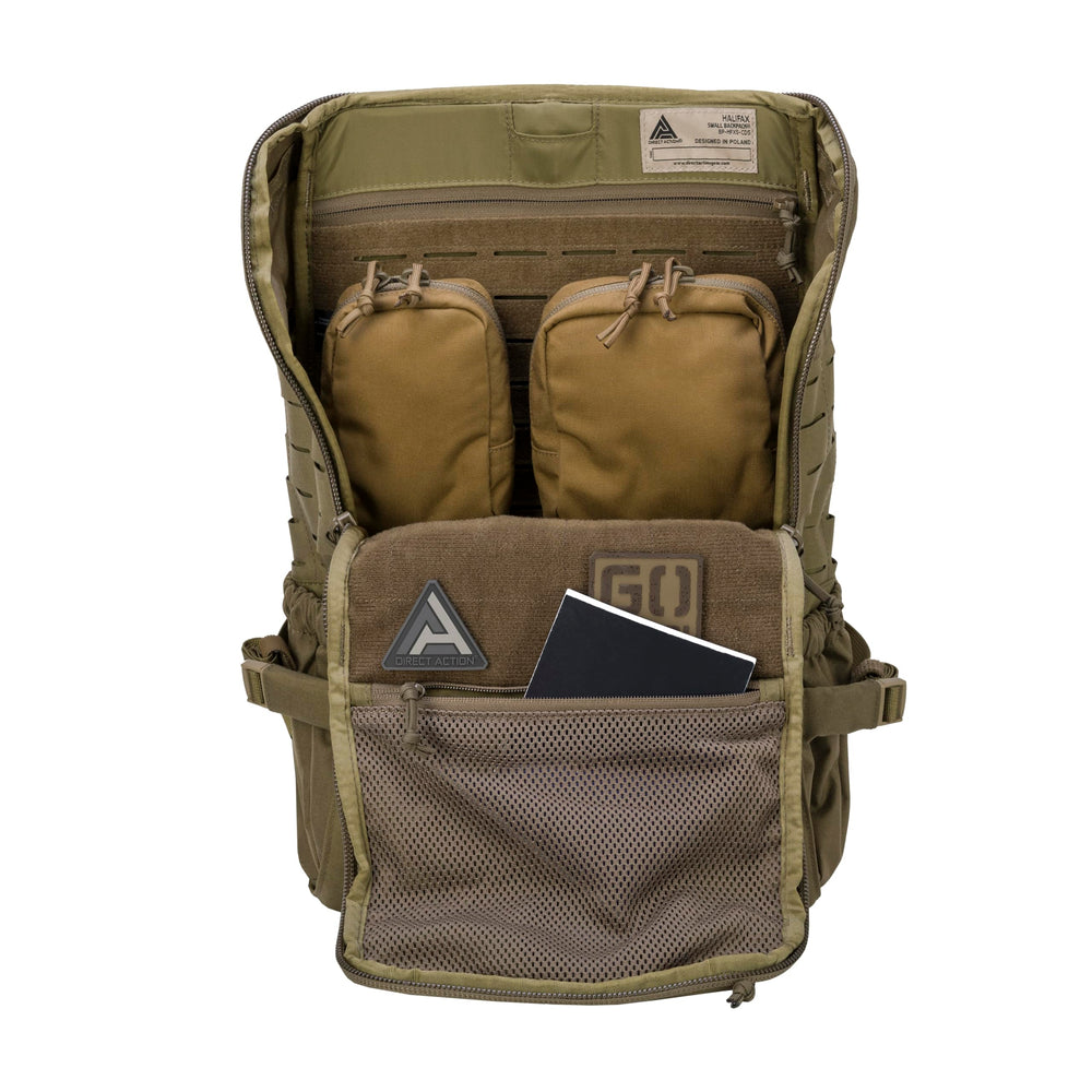 Direct Action Halifax Small Backpack velour-lined interior suits delicate items