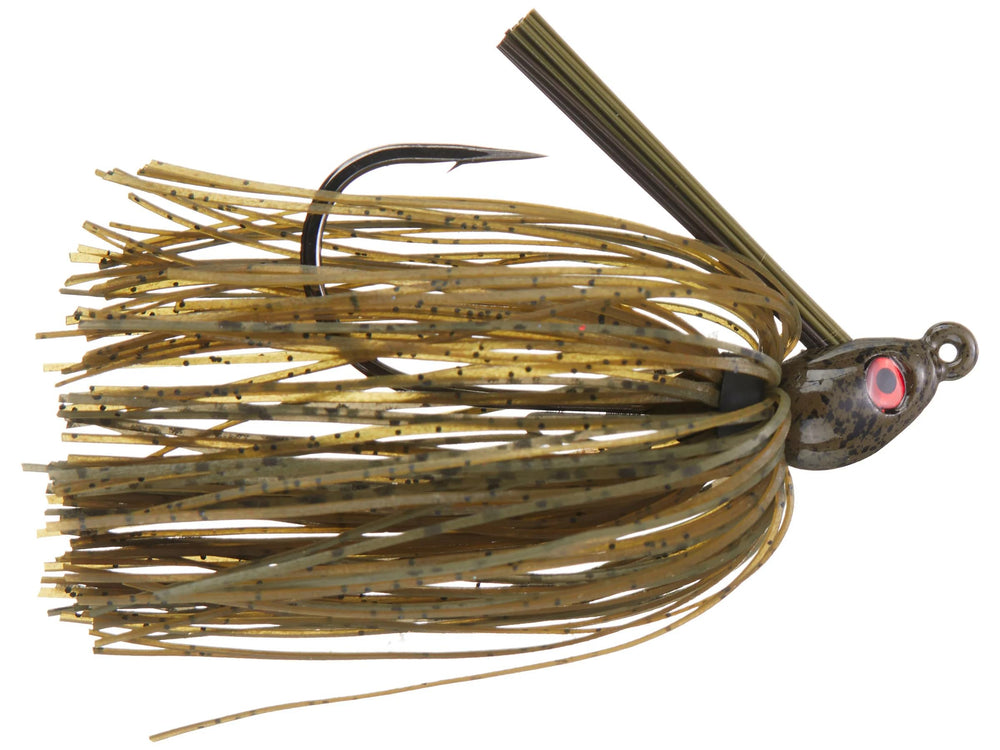 Dirty Jigs CSGRP-516 Compact Swim Jig in Green Pumpkin shows lifelike action for more bites.