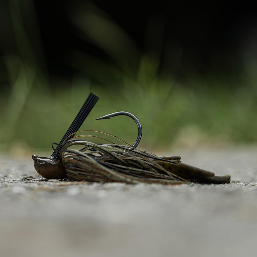 Dirty Jigs jig with 5/0 Gamakatsu hook for reliable hookups.
