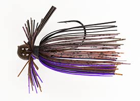 Dirty Jigs Luke Clausen Finesse Jig in Super Matt Brown for precise finesse presentations.