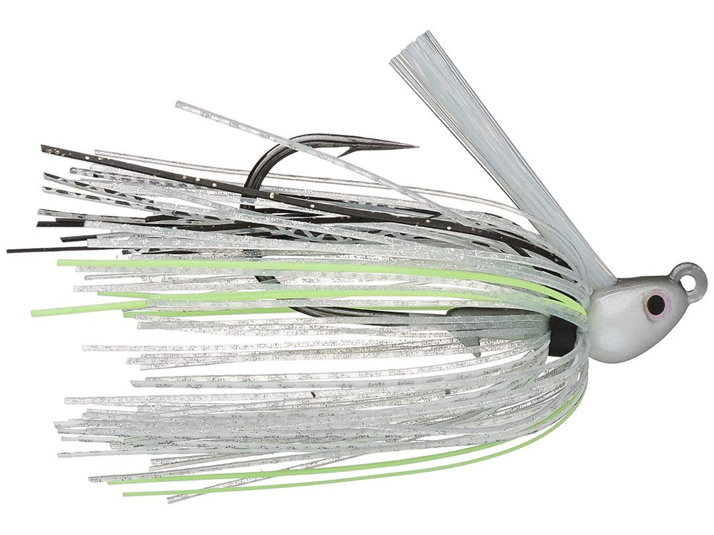 Dirty Jigs No-Jack Swim Jig Chartreuse Shad ready for heavy cover fishing