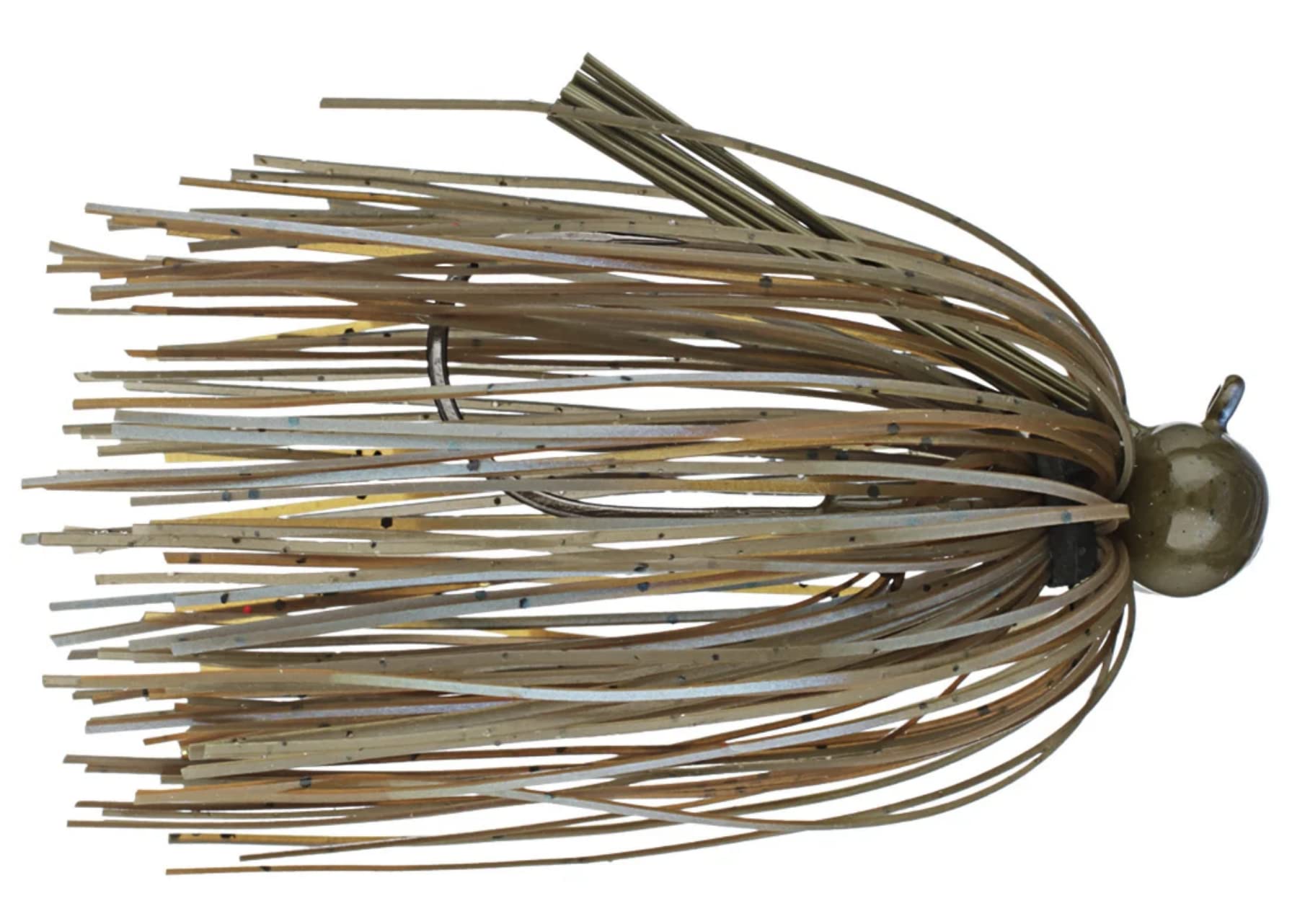 Hook and skirt detail on Dirty Jigs TLFFGRP-38 football jig