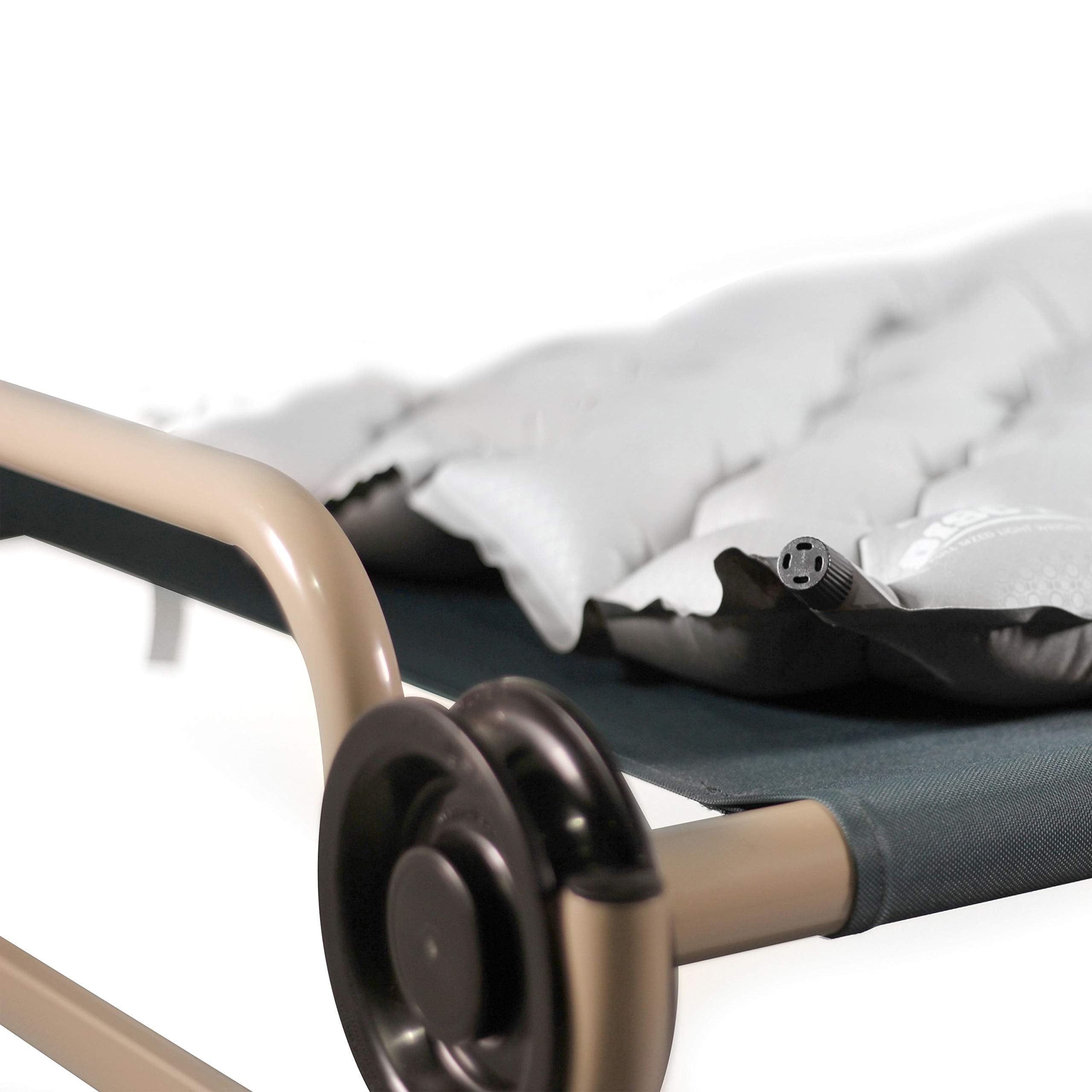 Disc-O-Bed XL quilted disc-pad includes carry bag and patch kit for easy transport.