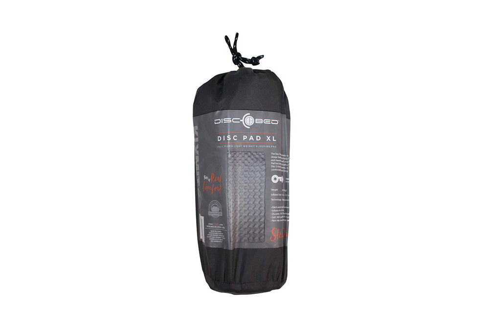 Disc-O-Bed XL quilted disc-pad soft cover for skin-friendly sleep.