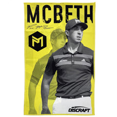 Discraft Microfiber Towel Paul McBeth top view for quick dust and water removal