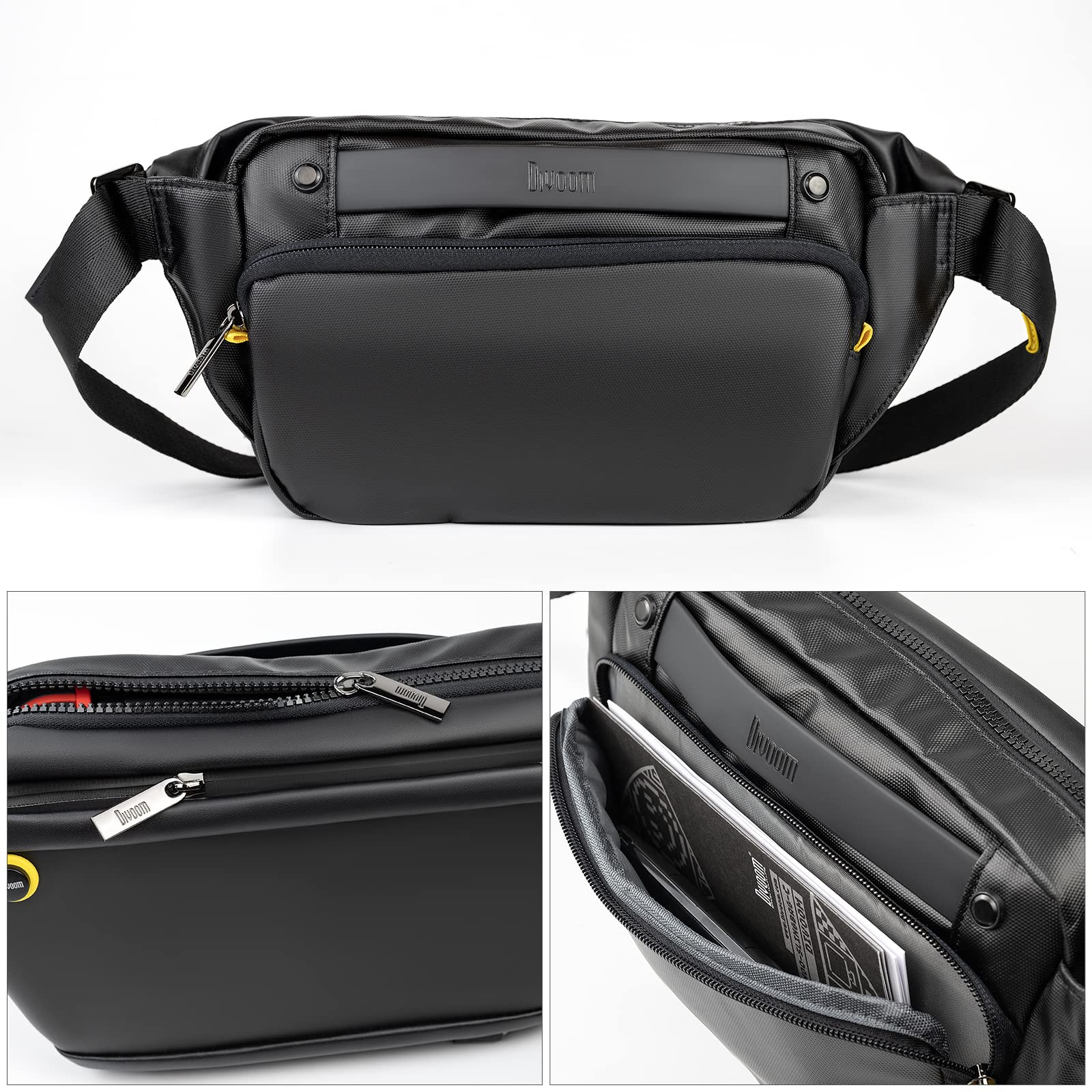 Divoom Sling Bag magnet strap closeup with easy buckle