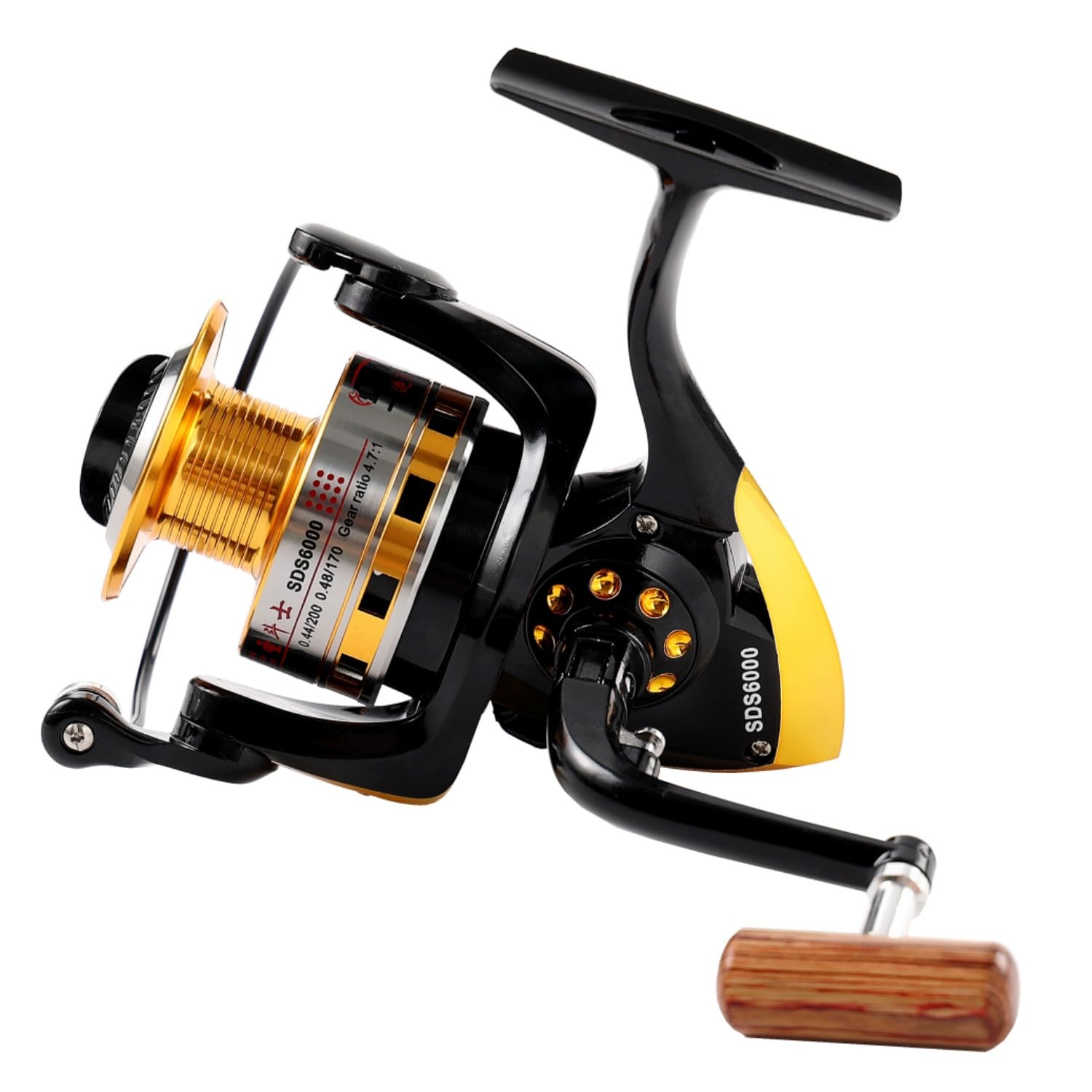 Diwa 6000 black side view shows durable saltwater ready reel