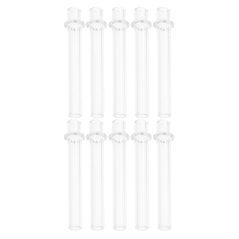 DIYEAH glass wick holder tube clear showcases flame with stable burning
