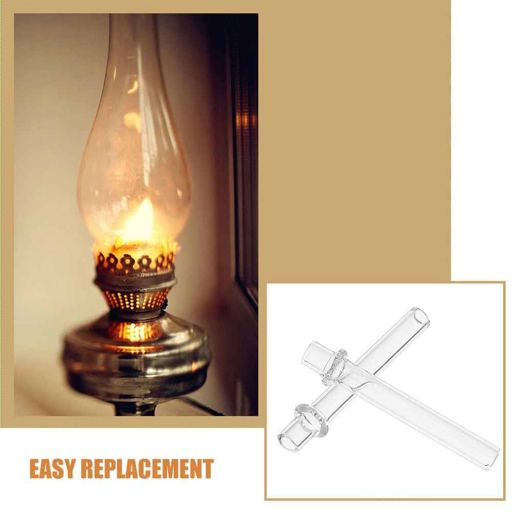 DIYEAH glass wick holder tube kerosene lantern-compatible for flexible lighting