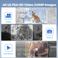 Diyimin 4K night vision binoculars 3-inch HD screen close-up viewing