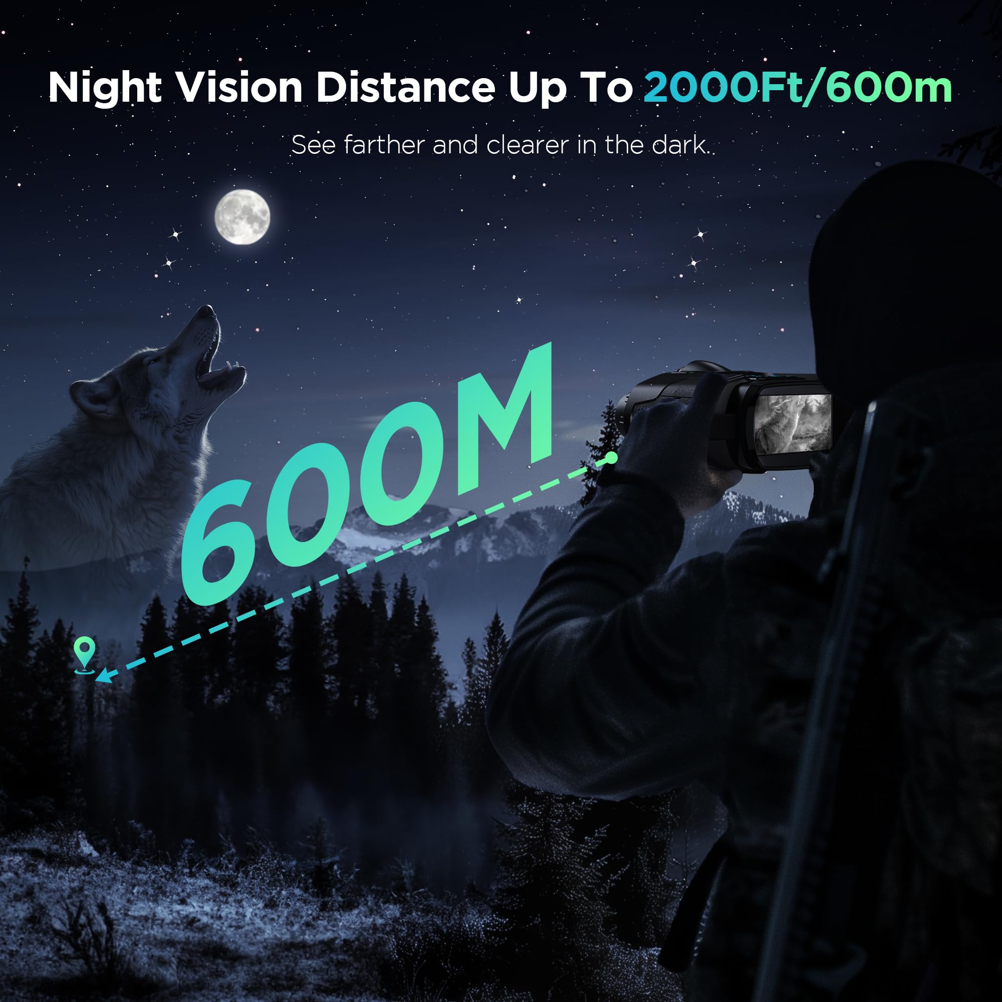 Diyimin built-in tactical flashlight supports outdoor tasks and emergencies