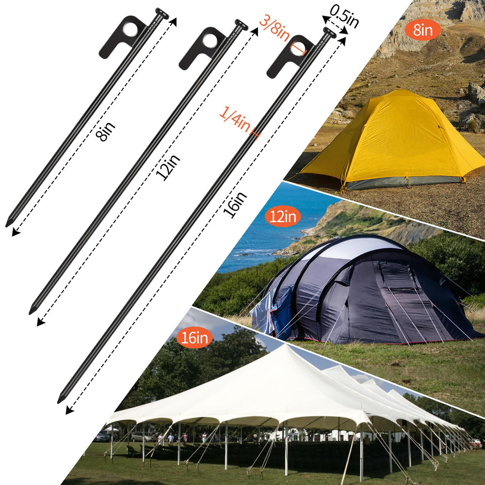 DkOvn stake in ground shows sturdy penetration for reliable anchoring.