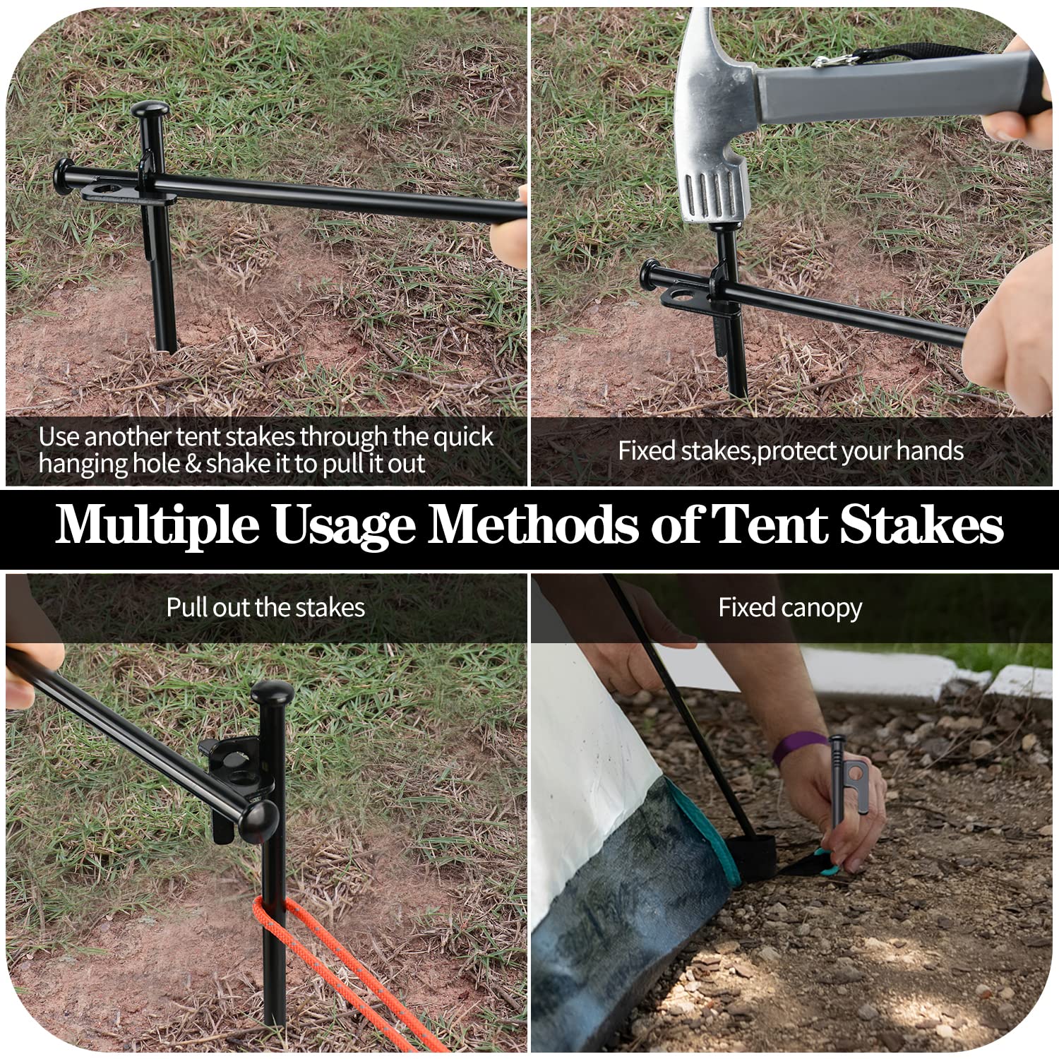 DkOvn storage pouch keeps stakes organized and portable.