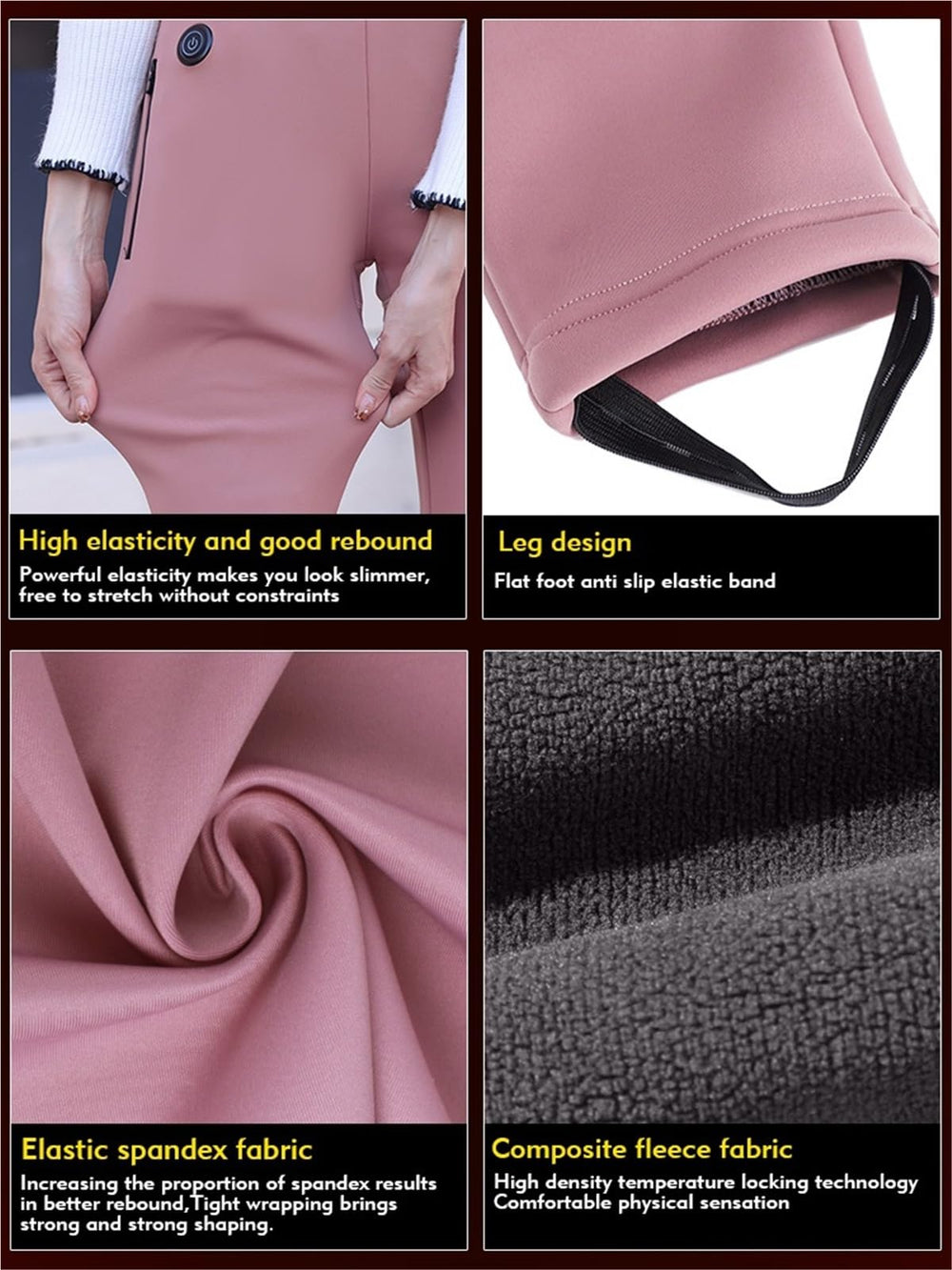 DLLDLGG heated pants removable belts showcased for stylish fit
