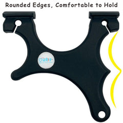 Ambidextrous DLWCN mini slingshot suitable for both hands.
