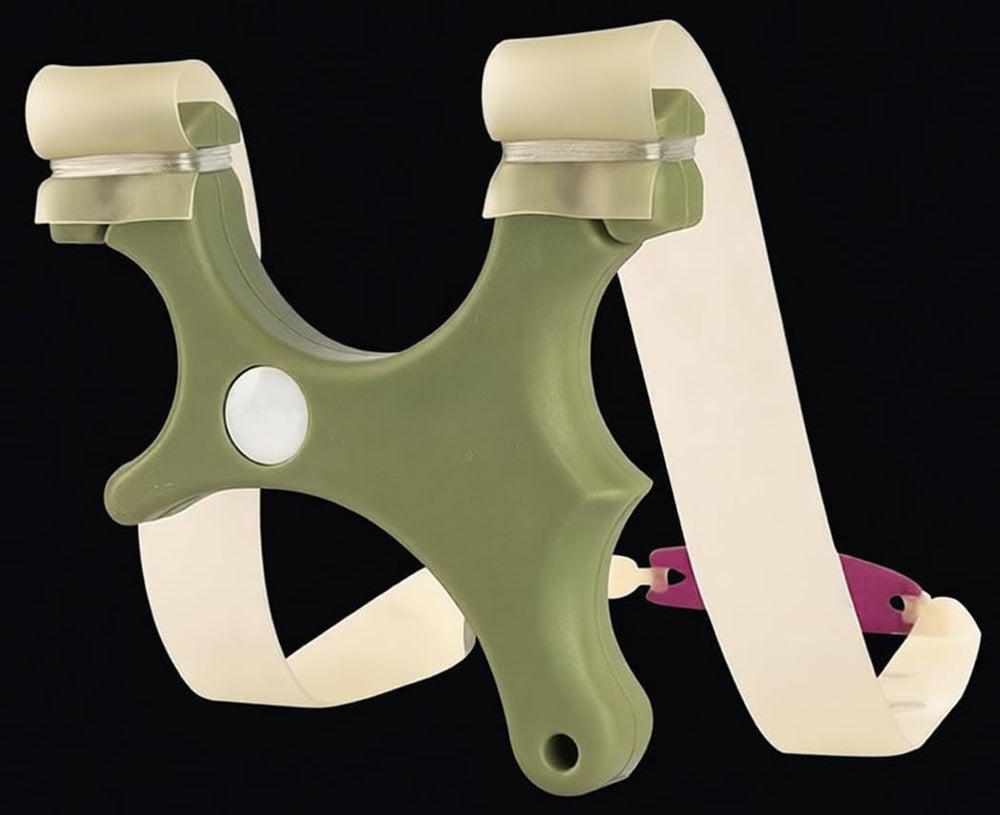 DLWCN mini slingshot with round band offers versatile shooting styles in a pocket size.