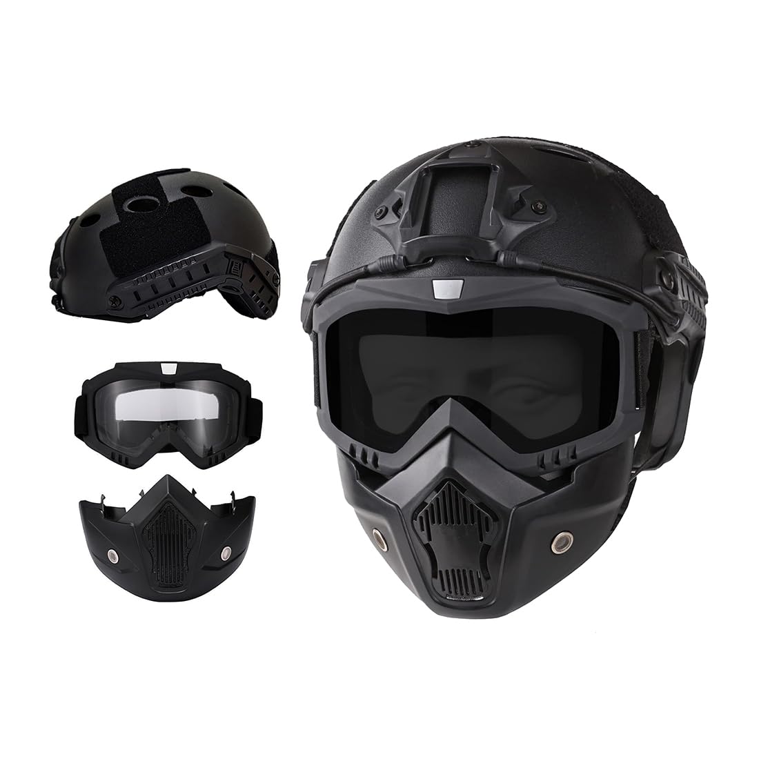 DLXARSOT airsoft helmet with NVG mount enables versatile accessory setup