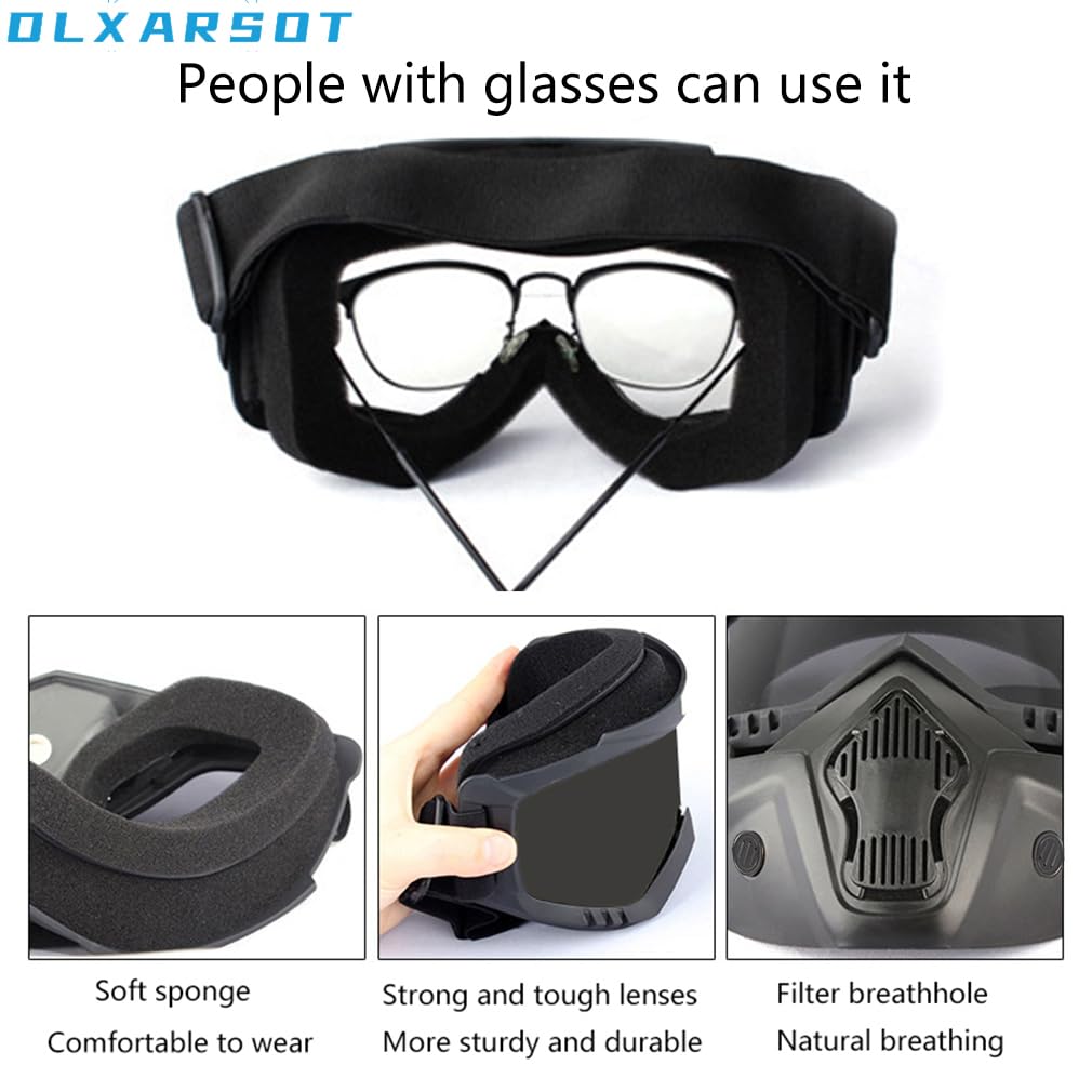 DLXARSOT goggles with anti-slip strap and adjustable fit.