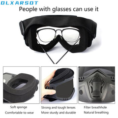 DLXARSOT goggles with anti-slip strap and adjustable fit.