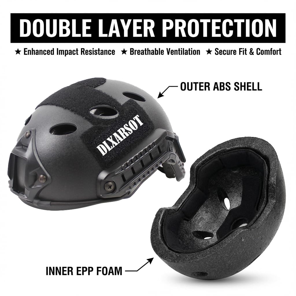 DLXARSOT lightweight helmet design reduces fatigue during play.