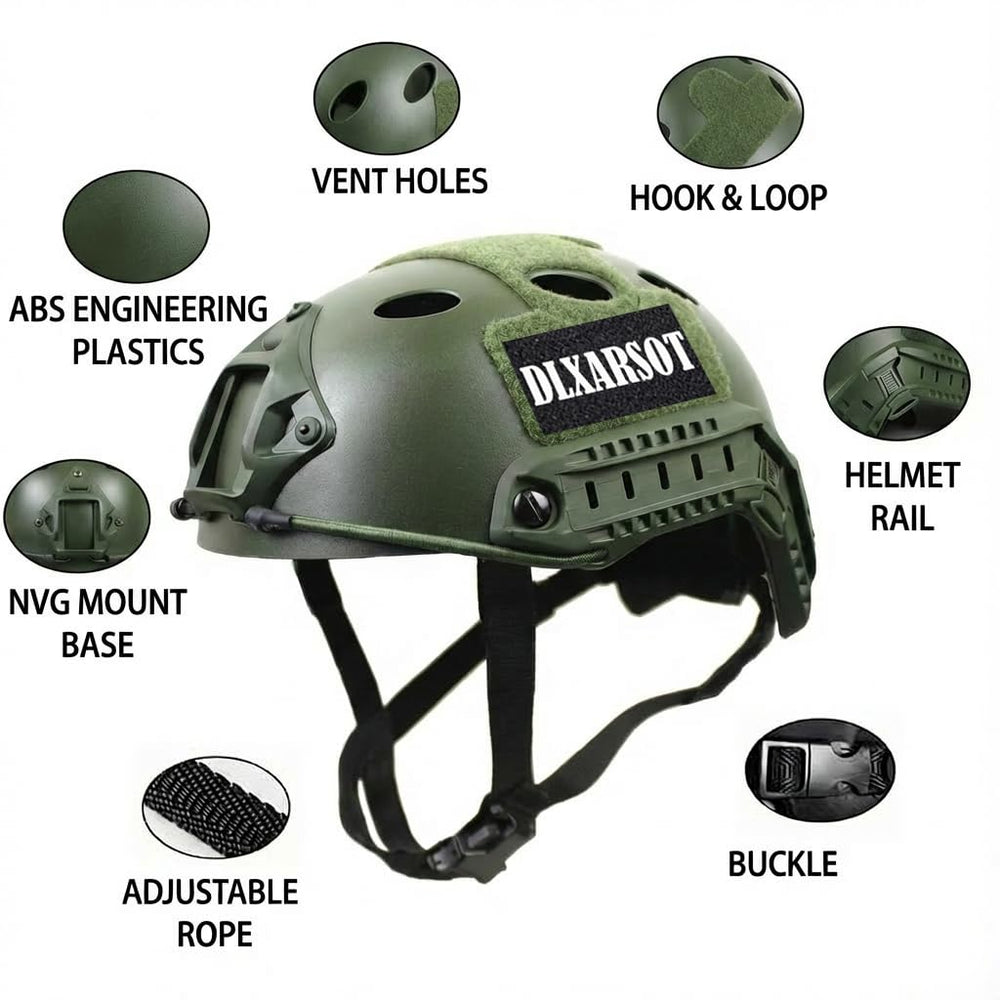 DLXARSOT tactical helmet EPP inner foam provides comfortable impact absorption.
