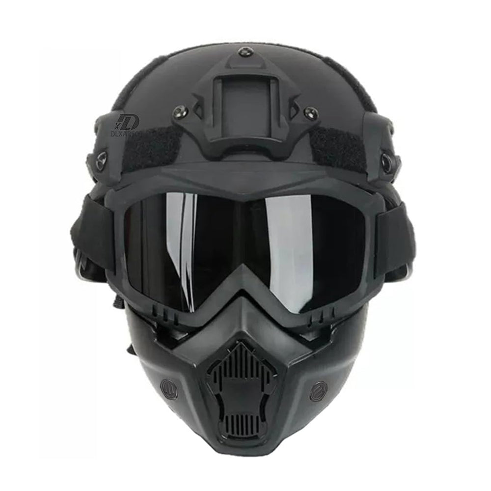DLXARSOT tactical helmet with NVG mount for night operation readiness