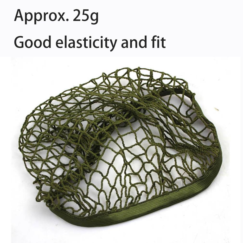 DLXARSOT Tactics helmet net cover on M1 helmet demonstrates lightweight, durable nylon.