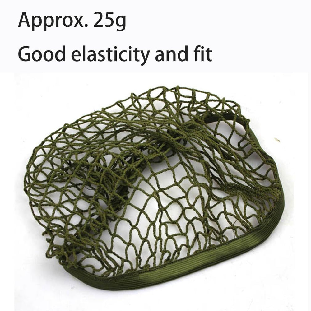 DLXARSOT Tactics helmet net cover on M1 helmet demonstrates lightweight, durable nylon.